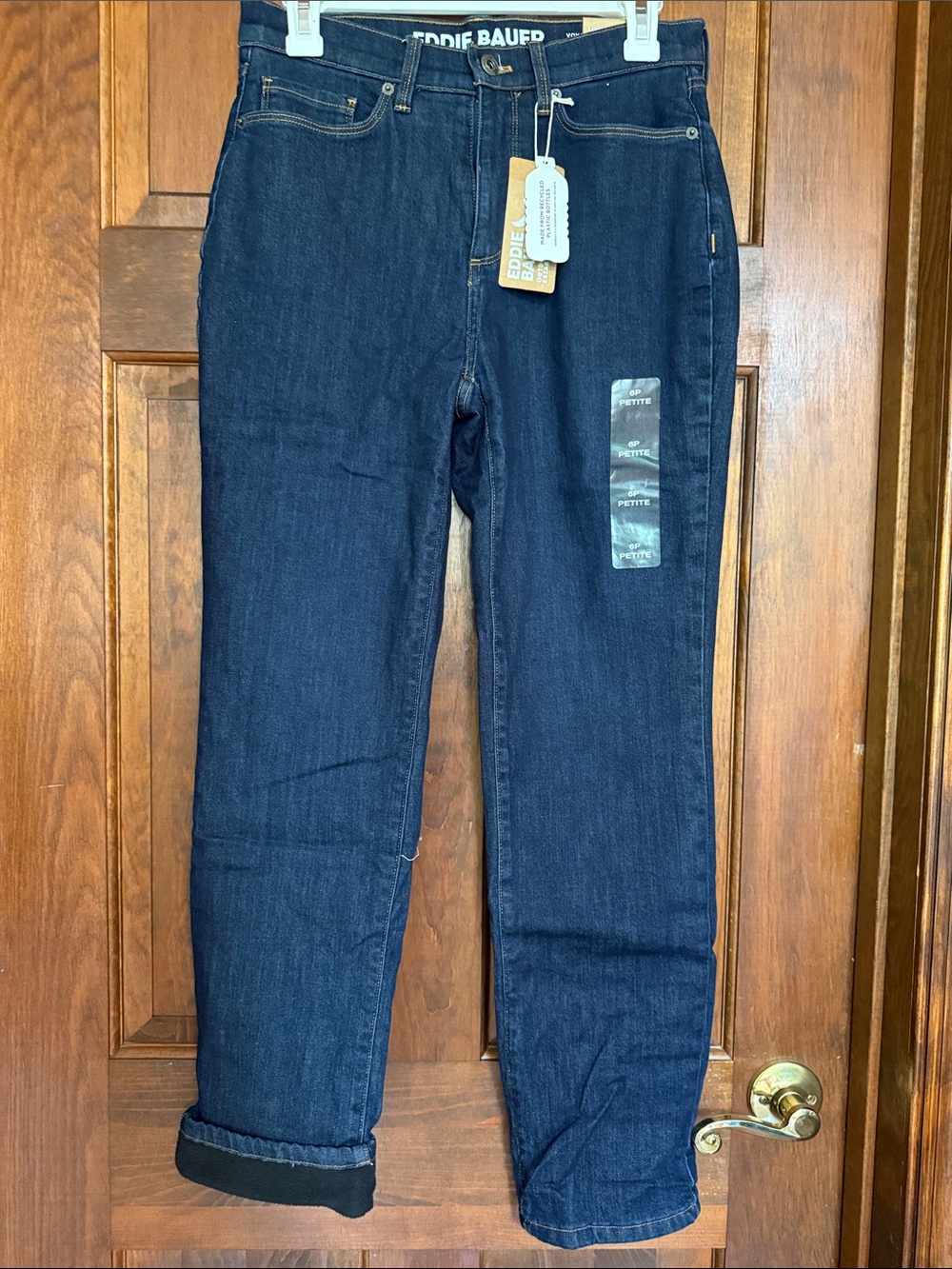 Eddie Bauer Navy Dark Wash Straight-Leg Jeans